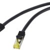 kabel krosowy LAN Renkforce RF-4995164, 1 szt., RJ45, CAT 6a (CAT 7), S/FTP, 5.00 m, czarny