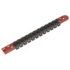 Sealey AK1412 Socket Retaining Rail with 12 Clips 1/4"sq Drive