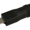 Adapter wtyk / gniazdo; microUSB B; DC; WGDC; proste; srebrny; czarny; RoHS