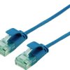 Kabel krosowy ROLINE RM UTP DataCenter Cat.6A (klasa EA), smukły, niebieski, 0,3 m