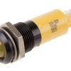Lampka kontrolna do montażu panelowego 24V ac, Żółta 14mm LED Końcówka lutownicza RS PRO