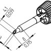 0142WDLF23 ERSADUR soldering tip, 2.3 mm, concave