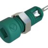 Gniazdo bananowe miniaturowe SKS Hirschmann MBI 1, izolowae, O 2 mm, 6 A, zielone