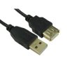 Kabel USB Złącze A USB A Złącze B USB A dł. 3m Przewód przedłużający USB USB 2.0 kolor: Czarny