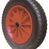 Kółko do wózka, Pneumatyczne, Poliuretan, Czarny, Czerwony, obc.: 180kg, śred.: 400mm, szer.: 83mm