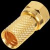 F plug/gold-plated for cables with 7.2 mm Ø