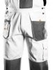 Spodnie robocze na szelkach z bawełny 35 i poliestru 65 267 g/m2 wzmocnienia z tkaniny Oxford białe rozmiar M 81-140-M