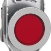 Signal light, 24 VAC/VDC, illuminable, waistband round, red, front ring metal, mounting Ø 30.5 mm, XB4FVB4