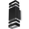Lampa Ogrodowa Kinkiet Elewacyjny góra dół GU10 Czarny PROTEA LUMILED