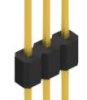 Pin header, 3 pole, pitch 1.27 mm, straight, black, 10059520