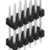 Pin header, 12 pole, pitch 2.54 mm, straight, black, 10057177