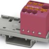 Distribution block, push-in connection, 0.14-4.0 mm², 7 pole, 24 A, 8 kV, pink, 3273083