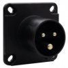 Wtyk przemysłowy tablicowy odbiornikowy 16A 3p 200V-250V/FE/ IP44 czarny