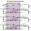 500MHz, 2200V/µs Gain of 2, Single Supply Triple Video Amplifier with Input Bias Control