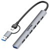 HUB USB 2.0 / 3.0 H1209AGY01 15 cm UNITEK