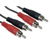 Kabel RCA złącze A: RCA x 2 złącze B: RCA x 2 długość 10m RS PRO Czarny rodzaj A Męskie rodzaj B Męskie