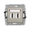 MINI Mechanizm gniazda podwójnego HDMI 2.0, 4K taupe 60MHDMI-4