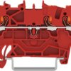 3-wire feed-through terminal, spring-clamp connection, 0.25-2.5 mm², 1 pole, 17.5 A, 8 kV, red, 2201-1303