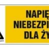 ZNAK - HB001 Nie dotykać! Urządzenie elektryczne 45 x 15 cm PN - Płyta 1mm