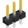 Pin header, 3 pole, pitch 2.54 mm, straight, black, 10058282