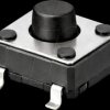 DTSM-62K-V-T/R Short stroke button, SMD, 1 NO, 6 x 6 x 5 mm