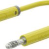 Measuring lead with (4 mm lamella plug, straight) to (4 mm lamella plug, straight), 1 m, yellow, PVC, 1.0 mm², 64.1070-10024