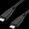11459052 USB 10-Gbps cable, USB-C connector to USB-C connector, 100 W, bl