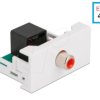 81340 Easy 45 Module RCA female to RJ45 female port 22.5 x 45 mm