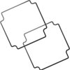Seal, silicone, (L x W x H) 222 x 146 x 2 mm, black, for series 1550Z, 1550Z137GASKET