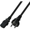 Power cord, UltraFlex, Europe, german schuko-style plug, straight on C13 socket, straight, H05VV-F3G1.0 mm², black, 5 m, 7102-5,