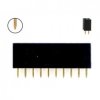 2x Pinheader 10pin dystans goldpin 8.5mm 2.54mm