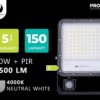 Naświetlacz Led Proxim+ 50W 4000K 7500Lm Pir 230V Ip65 Forever Light 150Lm/W...