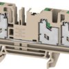 Through terminal block, snap-in, 4.0 mm², 32 A, 8 kV, dark beige, 2874920000