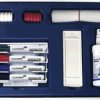 Legamaster STARTER Kit 7-125000 Marker do białej tablicy czarny, niebieski, czerwony, zielony w tym gąbka do tablicy, cz