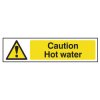 Scan 5116 Caution Hot Water - PVC 200 x 50mm