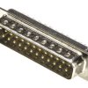 Złącze D-Sub 25-pinowe Męski Proste Montaż na panelu raster 2.77mm