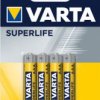 Bateria alkaliczna VARTA LR03 AAA 1,5V SUPERLIFE; blister; 4 szt.