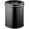 Durable 330501 Waste Paper Basket 15L Steel Black Flame-Suppression