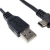 Kabel USB wtyk A - wtyk mini USB B 5p kątowy dł. 1m