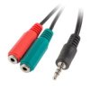 Adapter Mini Jack Stereo 4-Pin (M) - Mini Jack (F) X2 (Słuchawki I Mikrofon)...