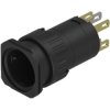 Pushbutton, latching, 1 Form A (N/O) + 1 Form B (N/C), waistband round, front ring black, 90°, trigger position 2, 52-271.022