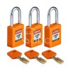 Kłódka LOTO SafeKey nylonowa, szekla stalowa 38 mm, pomarańczowa (3 szt.),...