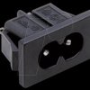 073392 AC power plug, C8, 2-pol., solder type