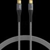 USB-CC-00003 USB-C cable 100W PD 3.0 5A E-Marker Chip 2m grey gold contacts t