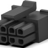 Socket housing, 8 pole, pitch 3 mm, straight, black, 2204748-4
