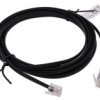 Telephone cable, RJ12-RJ12, 6m, black