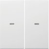 KNX e/s B.x Klawisze z soczewką do modułu przycisku 2-kr, biały, połysk 80960389