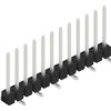 Pin header, 12 pole, pitch 2.54 mm, angled, black, 10047769