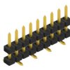 Pin header, 9 pole, pitch 2 mm, angled, black, SLY11SMD0519G