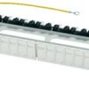 19 inch module carrier, 24 x RJ45, horizontal, 1 row, (W x H x D) 482.6 x 44 x 118 mm, white, 100021502